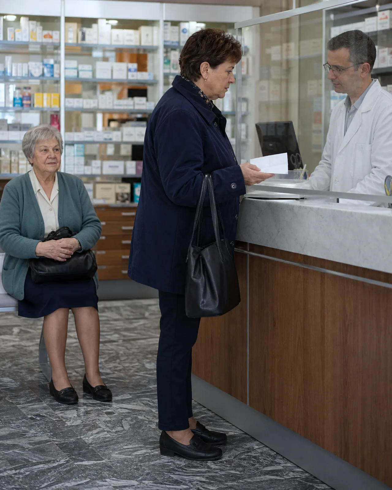 Vicina ritira una commissione in farmacia per un'anziana a Padova