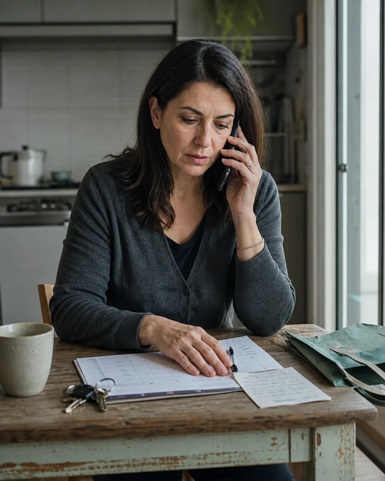Donna organizza al telefono un aiuto per il genitore che vive solo vicino a Padova
