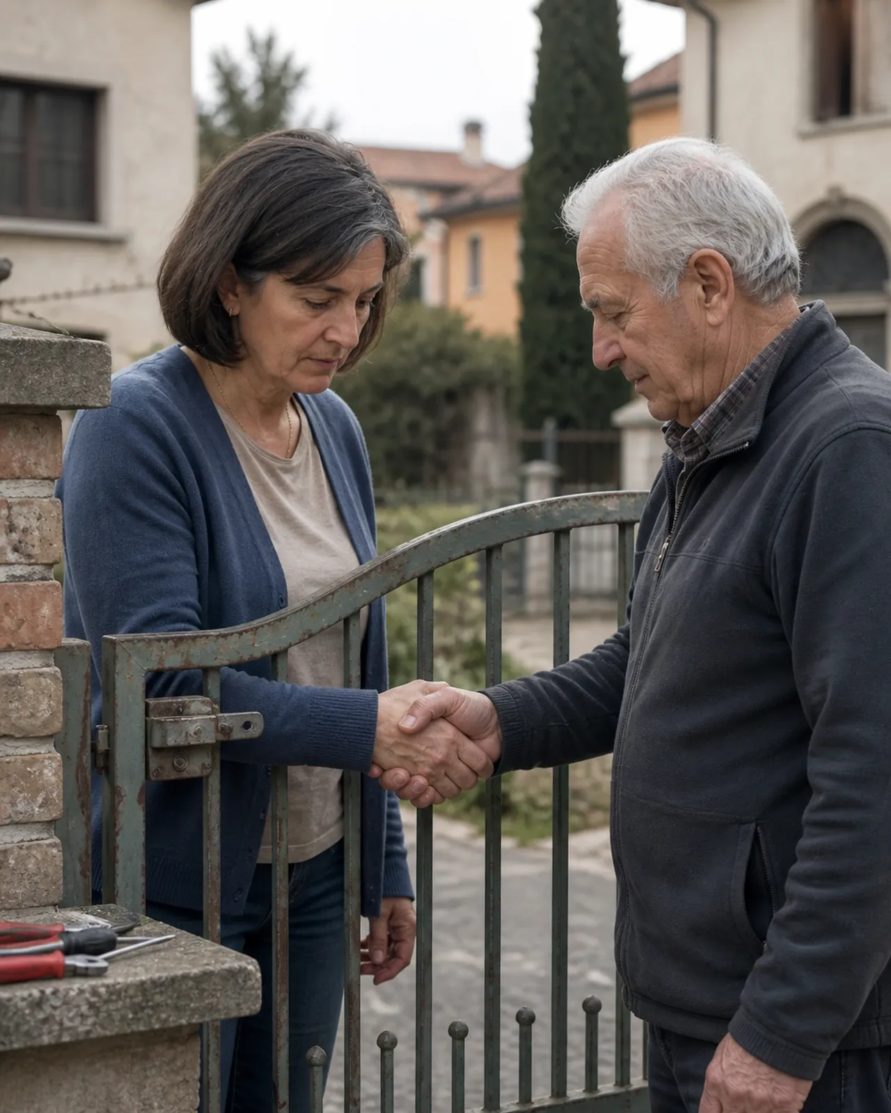 Due vicini concordano la riparazione di un cancello a Padova