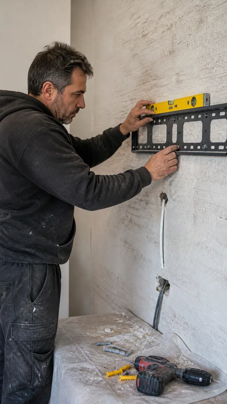 Fissaggio di una staffa TV al muro