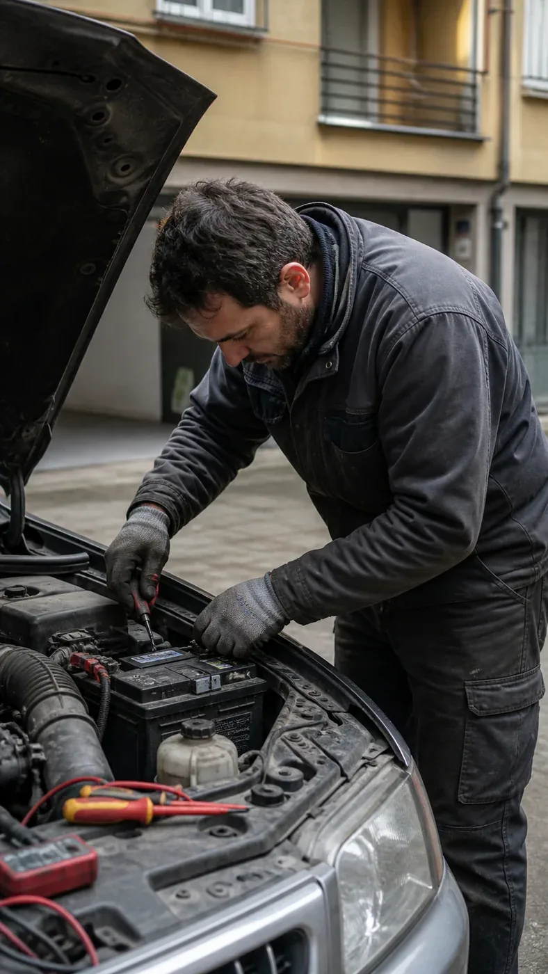 Sostituzione della batteria di un auto